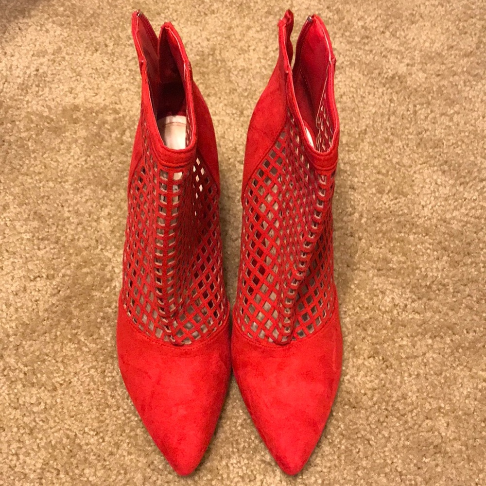 Worn only once women’s red boots
